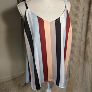 Torrid striped adjustable strap camisole